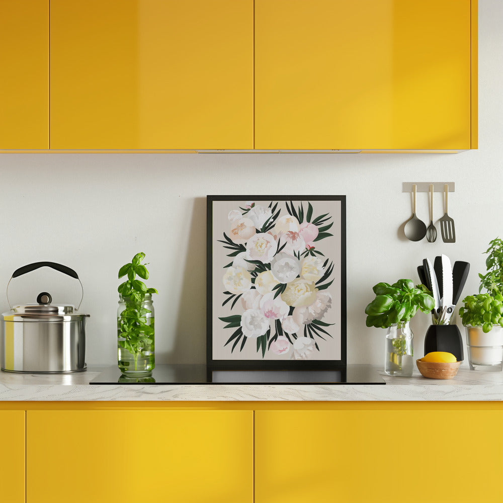 Dara bouquet in beige Poster